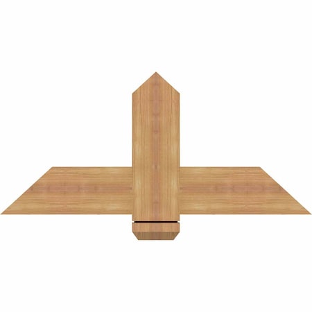 Ekena Millwork Eugene Smooth Timber Gable Bracket, Western Red Cedar, 36"W x 16"H x 1 1/2"D x 5 1/2"F, 11/12 Pitch GBW036X16X0206EUG00SWR